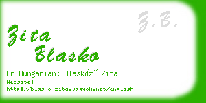zita blasko business card